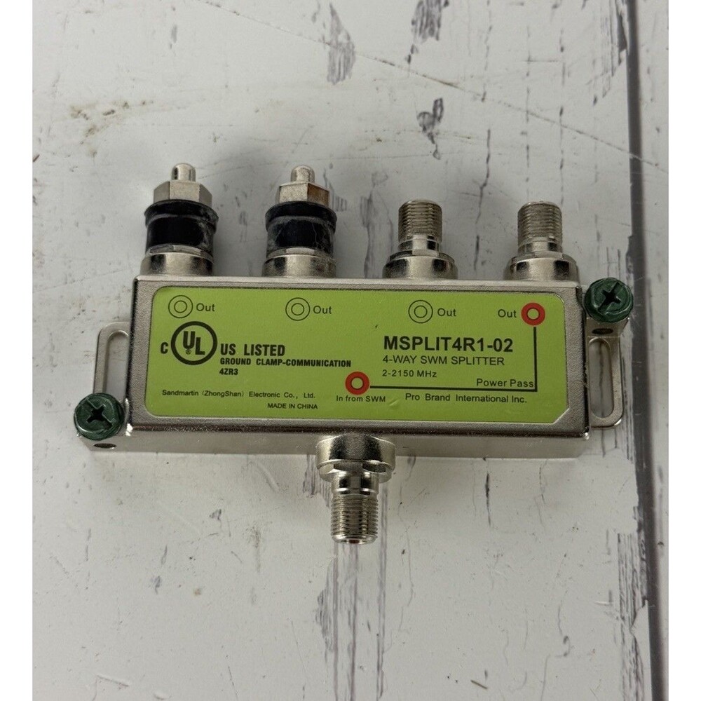 DIRECTV 4-Way SWM Splitter MSPLIT4R1-02 Green Label Multi-Room Viewing MRV New